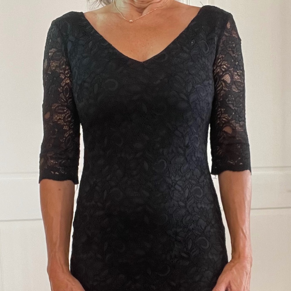 Black French Lace Dress